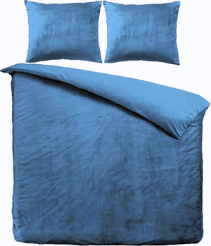 Dekbedovertrek Velvet Petrol Blauw 