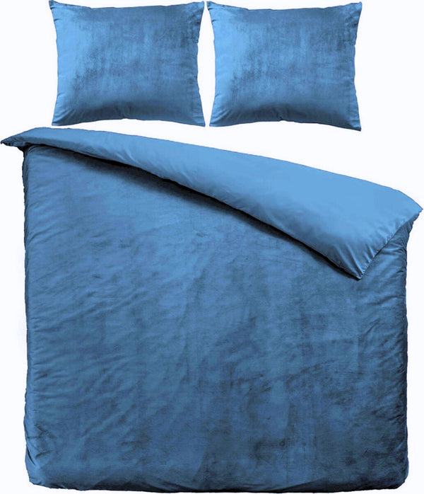 Dekbedovertrek Velvet Petrol Blauw 