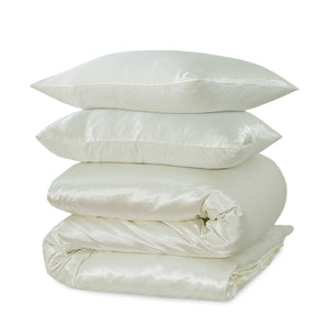 Dekbedovertrek Beauty Zijde - OffWhite - 100% Glans Satijn 