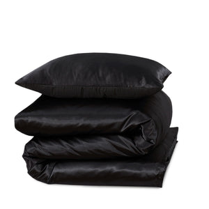 Dekbedovertrek Beauty Silk - Zwart - 100% Glans Satijn 