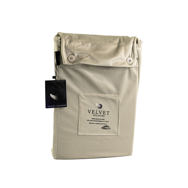 Hoeslaken Velvet Zilver - Fluweel Velours 