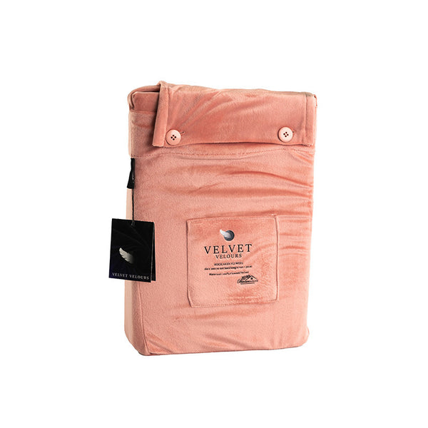Hoeslaken Fluweel Oud Rose - Fluweel Velours 