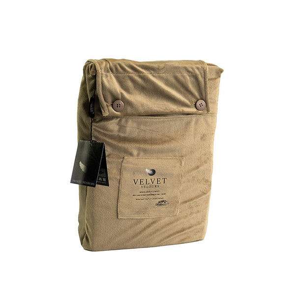 Hoeslaken Velvet Taupe Grijs - Fluwelen velours 