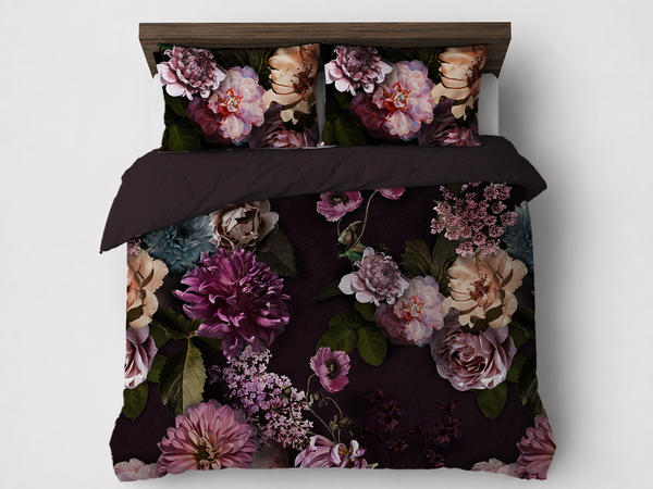 Duvet Without Cover Purple Flowers | Easy Duvet