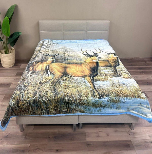Woondekken Fluweel Rendier 200 x 240 cm - Zware Kwaliteit 