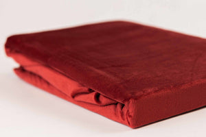Hoeslaken Fluweel Bordeaux Rood - Fluweel Velours 