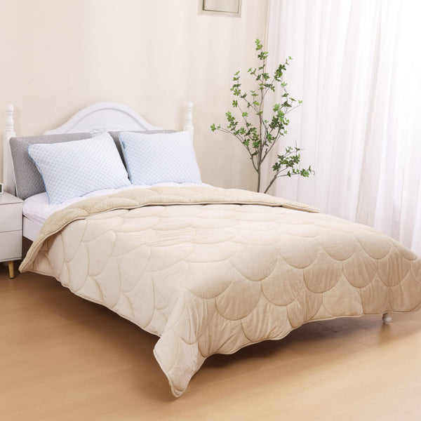 Velvet Sherpa Comfort Dekbed - Sand - Easy Dekbed