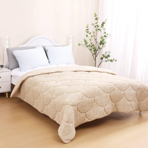 Velvet Sherpa Comfort Dekbed - Sand - Easy Dekbed