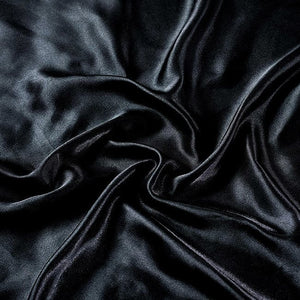 Dekbedovertrek Beauty Silk Lace - Zwart - 100% Glans Satijn 