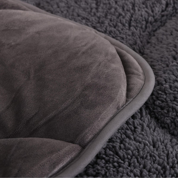 Velvet Sherpa Comfort Dekbed - Grey - Easy Dekbed