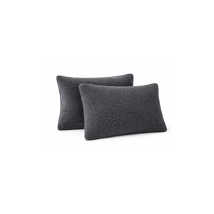 Sherpa Comfort Kussenslopen – Velvet & Sherpa – 2× 60×70 cm - Grey