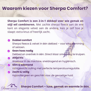 Velvet Sherpa Comfort Dekbed - Taupe - Easy Dekbed