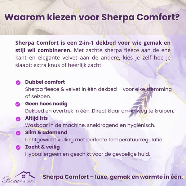 Velvet Sherpa Comfort Dekbed - Taupe - Easy Dekbed