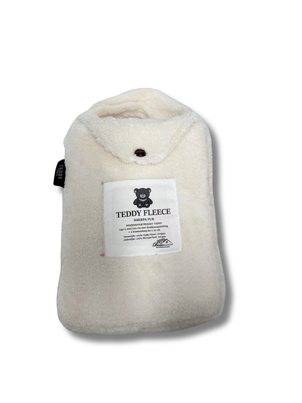 Teddy Fleece Dekbedovertrek Pearl White