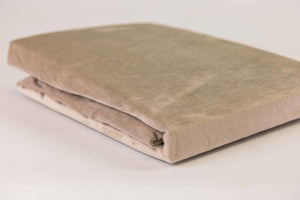 Hoeslaken Velvet Taupe Grijs - Fluwelen velours 