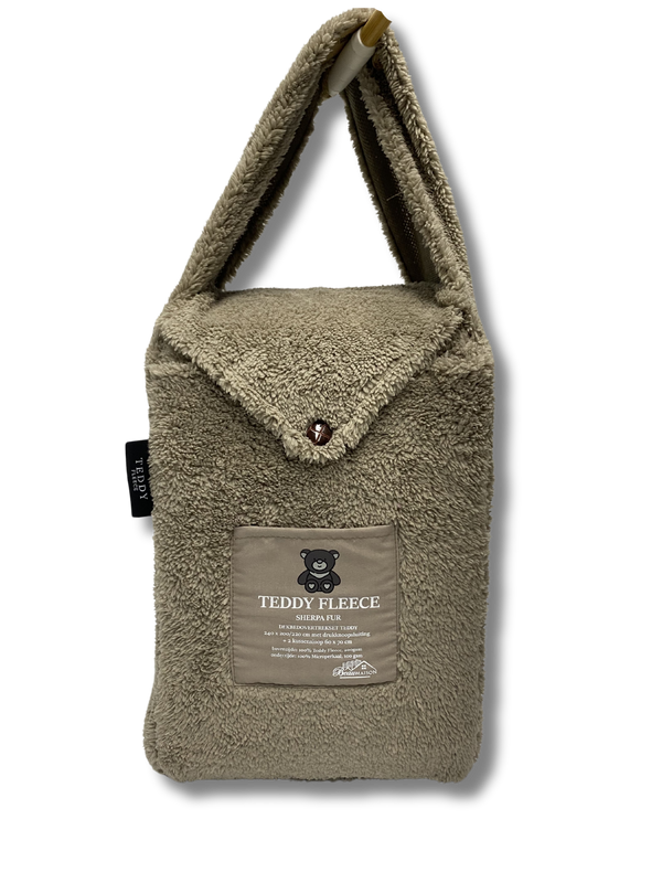 Teddy Fleece dekbedovertrek Taupe