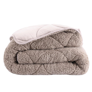Velvet Sherpa Comfort Dekbed - Taupe - Easy Dekbed