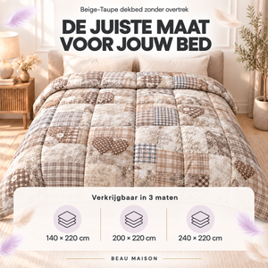 Dekbed Zonder Overtrek Beige-Taupe