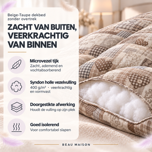 Dekbed Zonder Overtrek Beige-Taupe