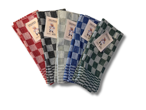 Theedoek Geblokt Blauw
