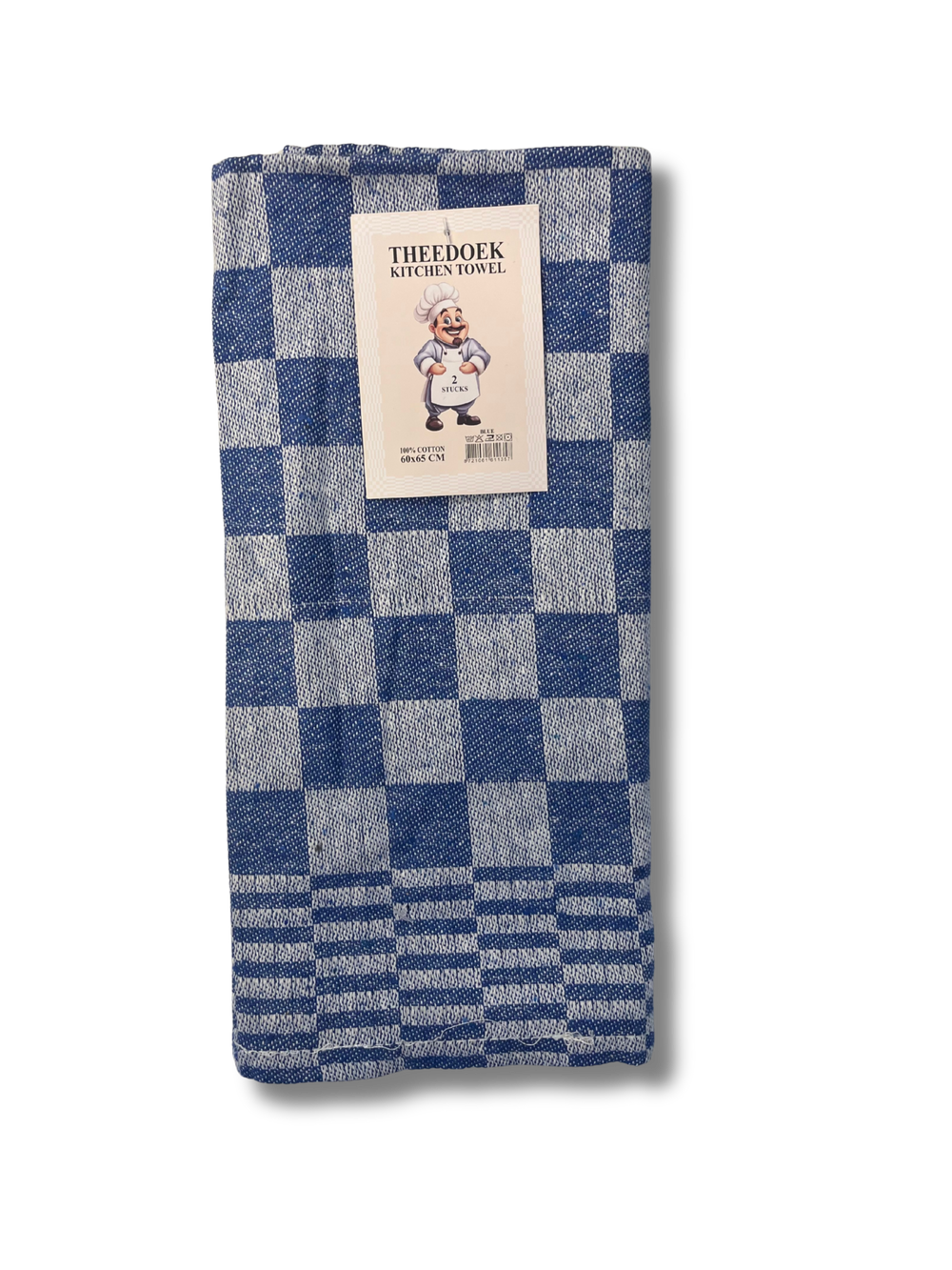 Theedoek Geblokt Blauw