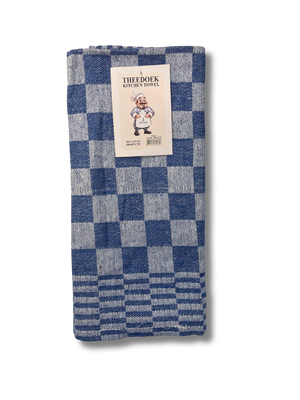 Theedoek Geblokt Blauw