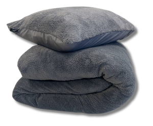 Teddy Fleece dekbedovertrek Grey