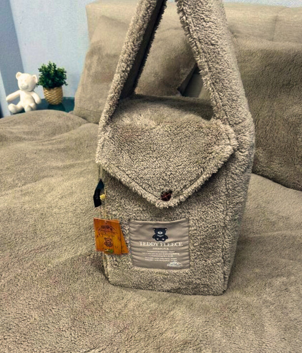 Teddy Fleece dekbedovertrek Taupe