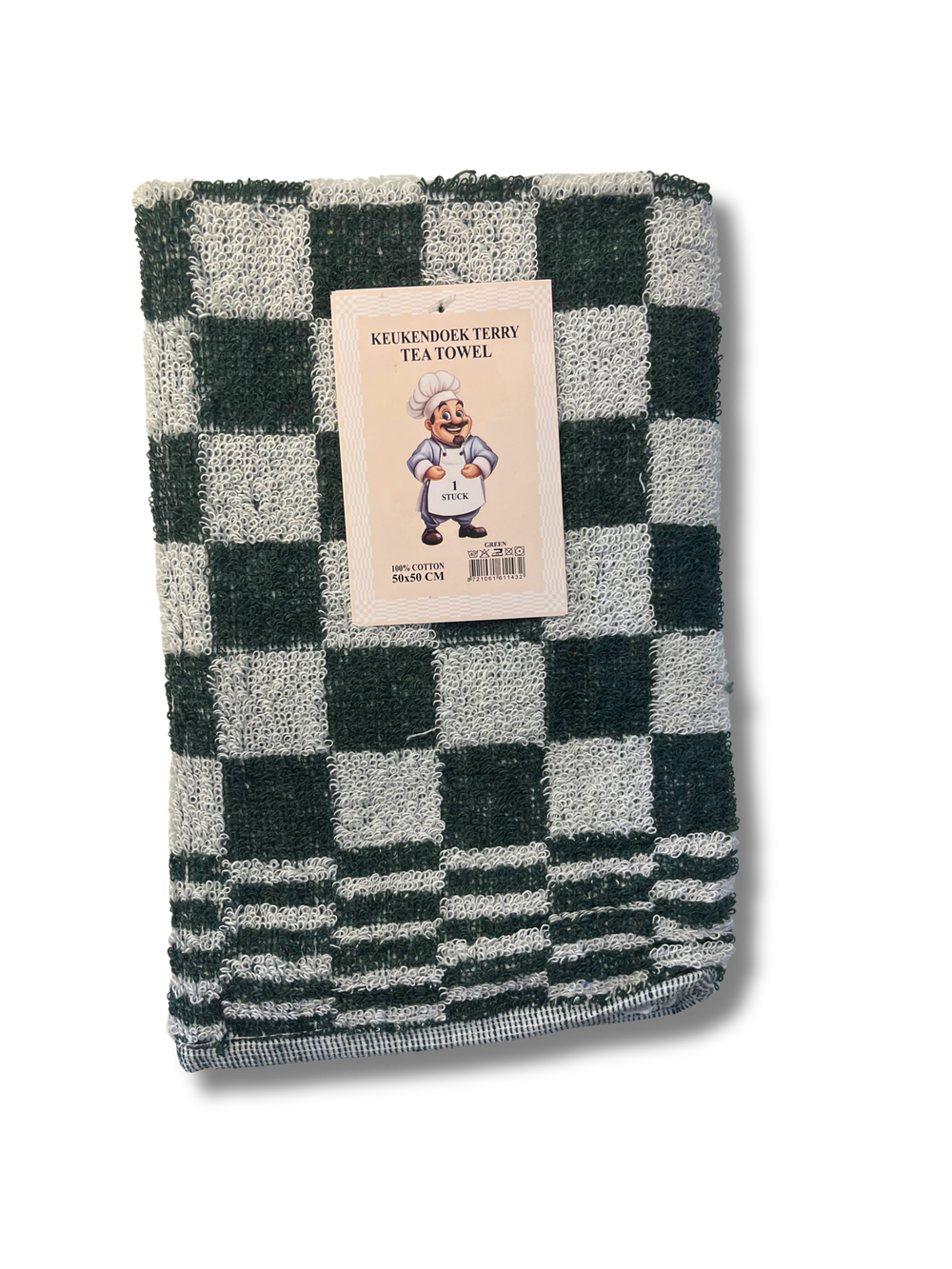 Keukendoek - Handdoek Geblokt Groen