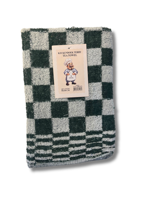 Keukendoek - Handdoek Geblokt Groen