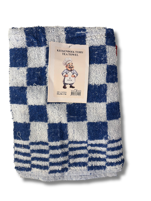 Keukendoek - Handdoek Geblokt Blauw
