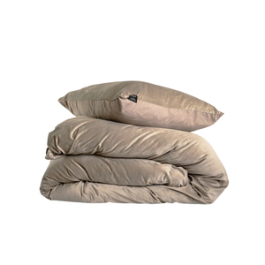 Dekbedovertrek Taupe-Grijs Velours 