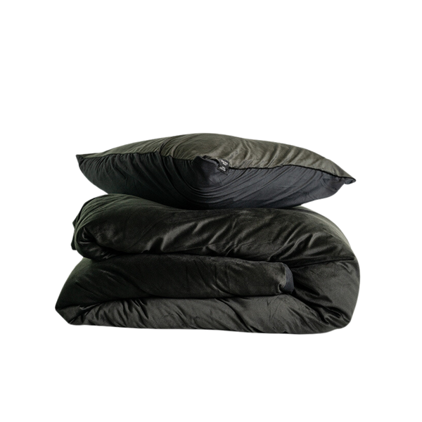 Dekbedovertrek Velvet Zwart 