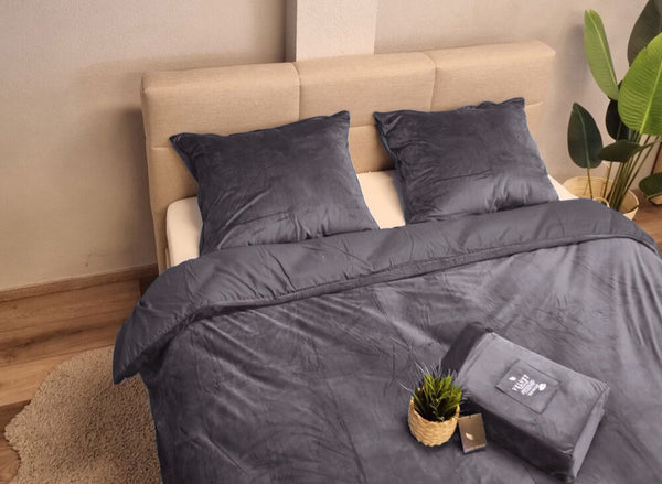 Dekbedovertrek Velvet Antraciet 