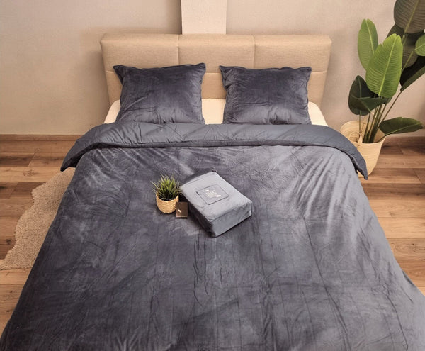 Dekbedovertrek Velvet Antraciet 