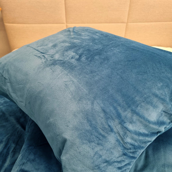 Dekbedovertrek Velvet Petrol Blauw 