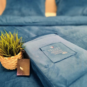 Dekbedovertrek Velvet Petrol Blauw 