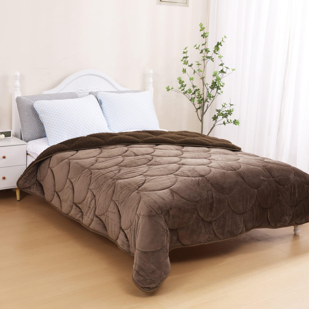 Velvet Sherpa Comfort Dekbed - Coffee Brown - Easy Dekbed
