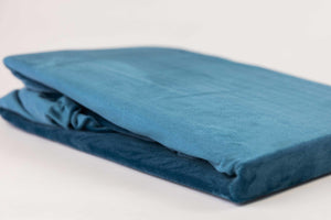 Hoeslaken Velvet Petrol Blauw - Fluweel Velours 