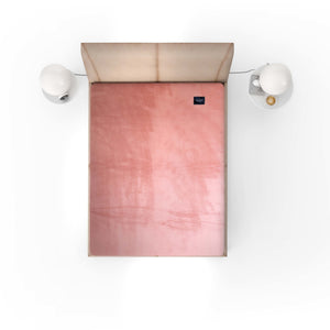 Hoeslaken Fluweel Oud Rose - Fluweel Velours 