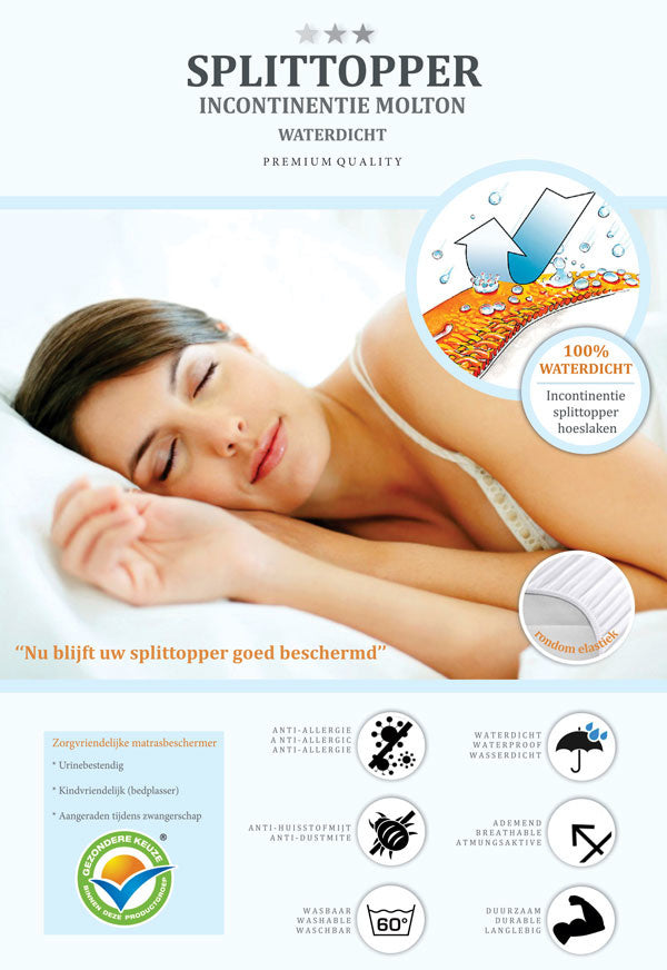 Molton Splittopper Waterdicht