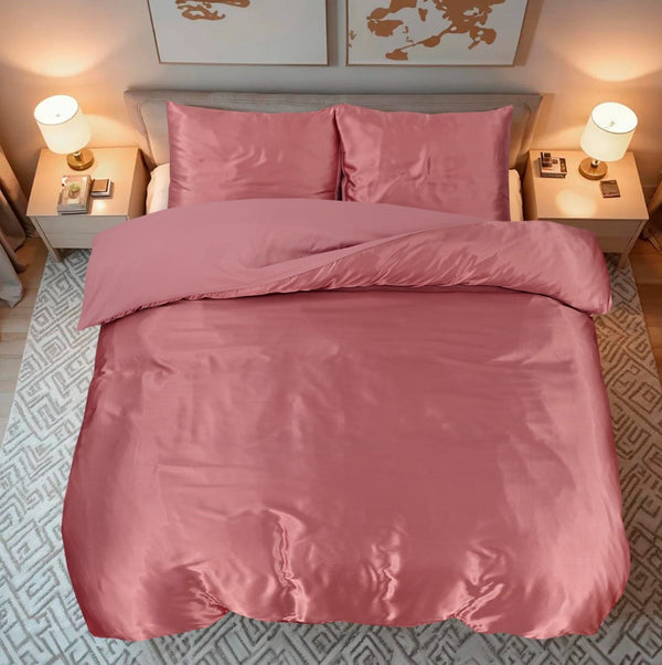 Dekbedovertrek Beauty Silk - Rosewood  - 100% Glans Satijn 