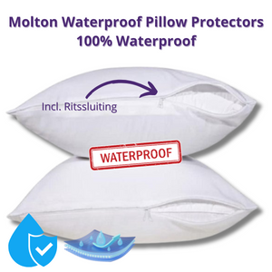 2 PACK Molton Kussensloop Waterdicht